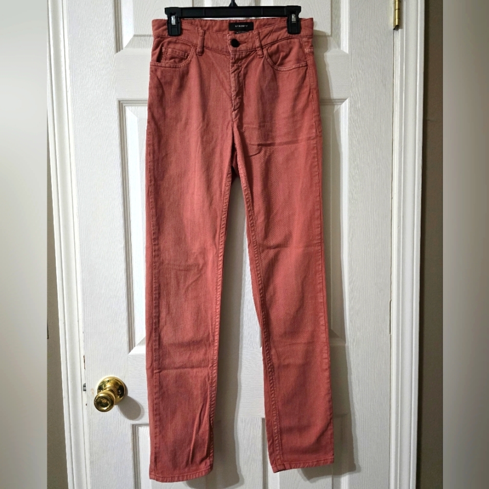 Isabel Marant 1501 Slim Fit Straight Leg Mid-Rise Jeans in Dark Blush Pink, EUC!